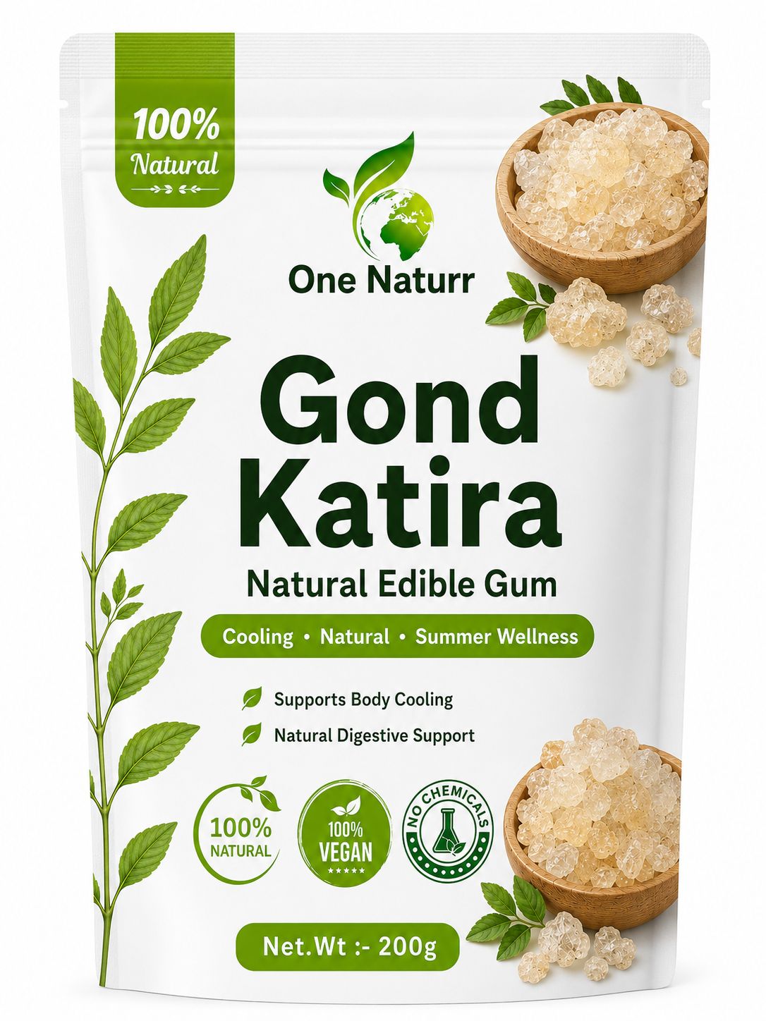 One Naturr Gond Katira for Cooling & Energy – 200g
