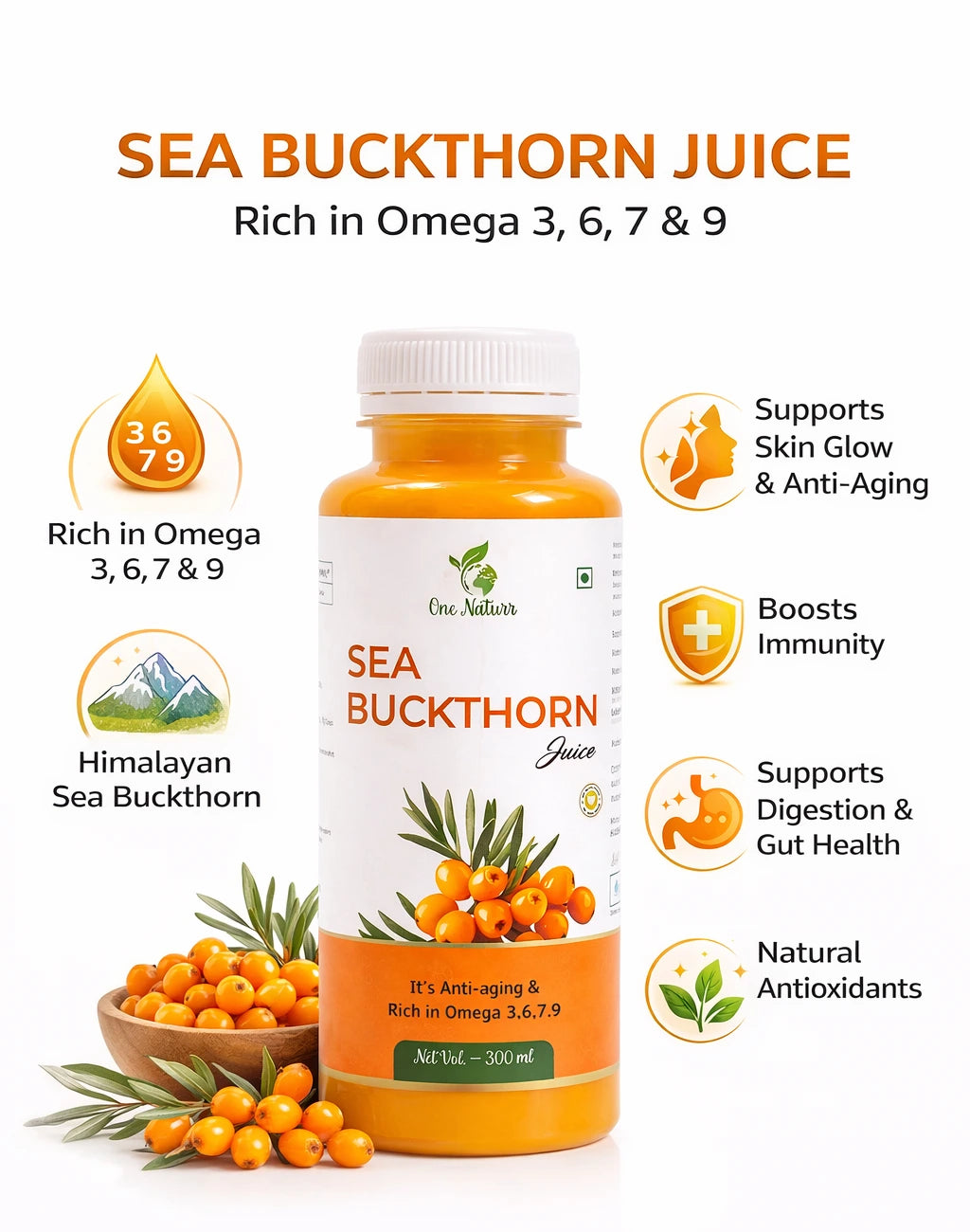 One Naturr Sea Buckthorn Juice – Single Pack