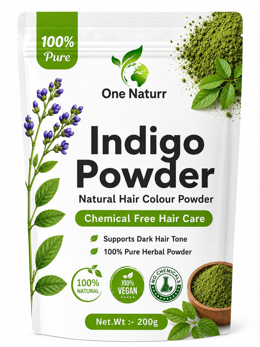 One Naturr Indigo Powder for Natural Hair Color – 200g